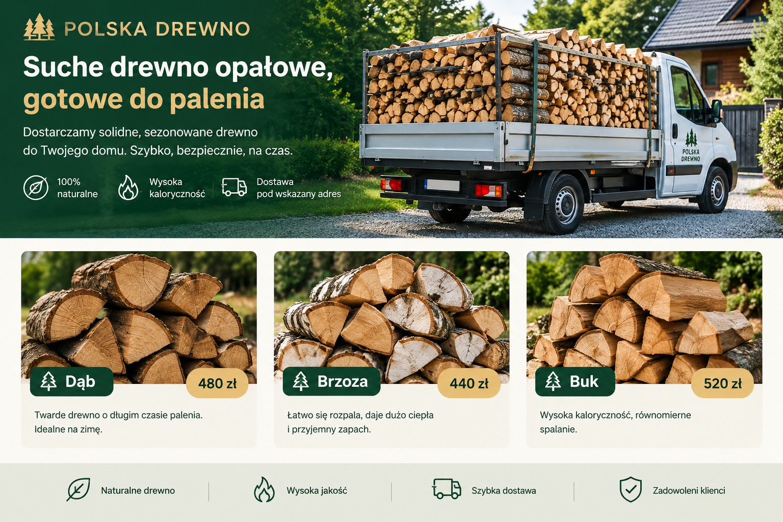 Dostawa drewna opałowego